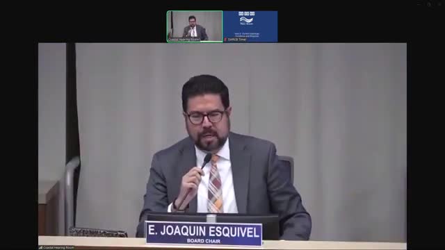 Joaquin Esquivel leads California's State Water Resources Control Board initiatives