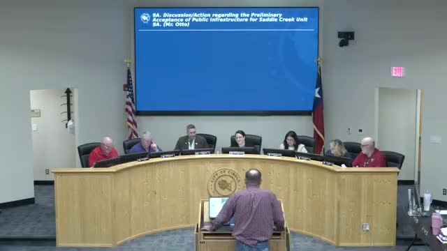 Cibolo council denies preliminary acceptance for Saddle Creek Unit 9A over maintenance concerns