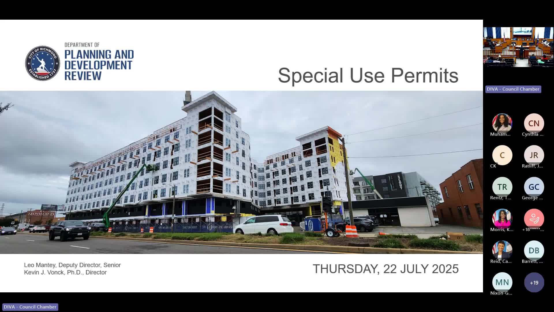 Deputy Director Mente outlines Richmond's Special Use Permit progress and impact