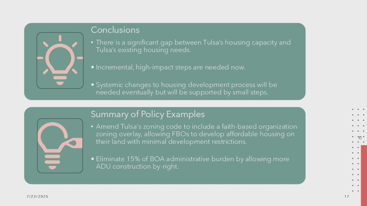 Tulsa City Council considers faith-based organizations for affordable housing development