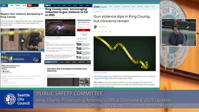 Prosecuting Attorney Manion Highlights Gun Violence Decrease in King County