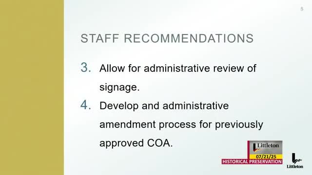 Littleton Council Discusses Control Over Downtown Signage Regulations