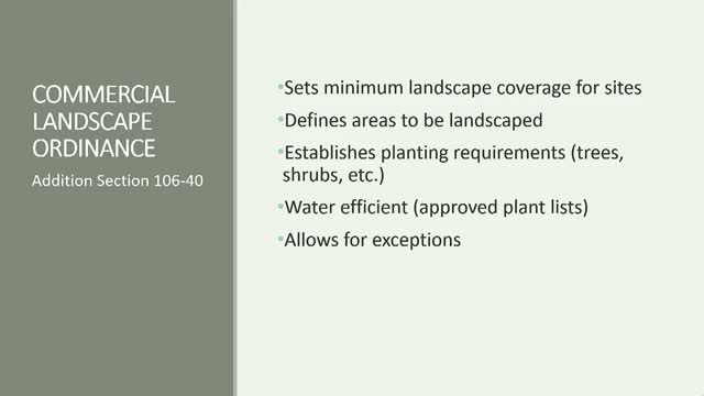 Landscape Plan Aims for 25% Tree Coverage and 50% Shade in Ten Years