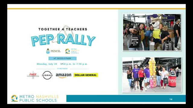 Nashville Celebrates Educators with Together for Teachers Pep Rally and Judge Dinkins School Dedication