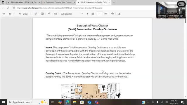 Planning commission reviews draft preservation overlay to allow traditional small-scale infill