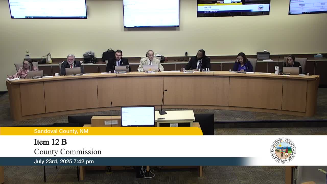 Sandoval County Commission Approves Multiple Contracts for Juvenile Justice and Senior Programs