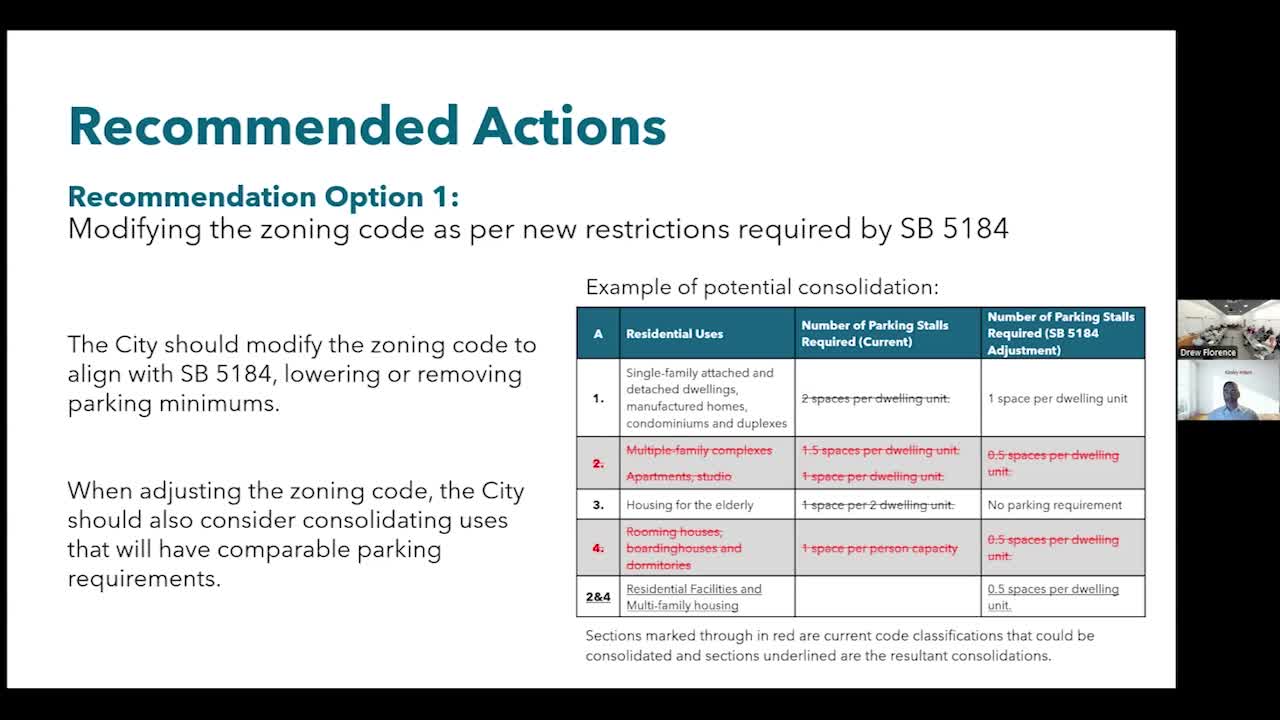 City Council Proposes Revised Parking Requirements Following State Bill 5184 Changes