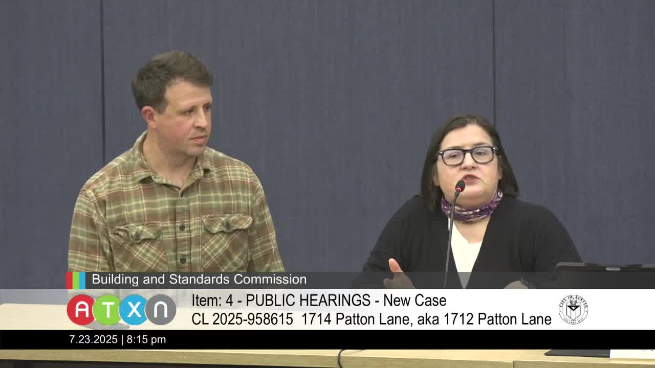 City Commission Discusses Demolition and Repairs for 1714 Patton Lane Property
