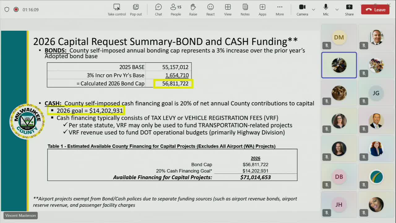 County Proposes $71 Million Financing Plan for 2026 Capital Projects Shortfall