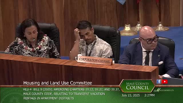 Maui Council Discusses Bill Transition and Economic Impacts on Local Businesses