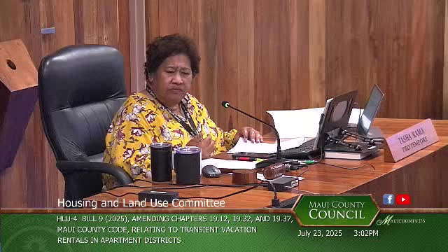 HOU Committee Discusses Bill 9’s Legal Implications and Lahaina Timeline Adjustments