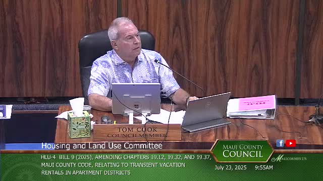 Maui County Council discusses rezoning options to address housing crisis and tax revenue impacts