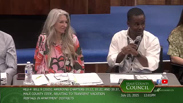 Maui County Council Discusses Housing Market Stability Strategies for Residents