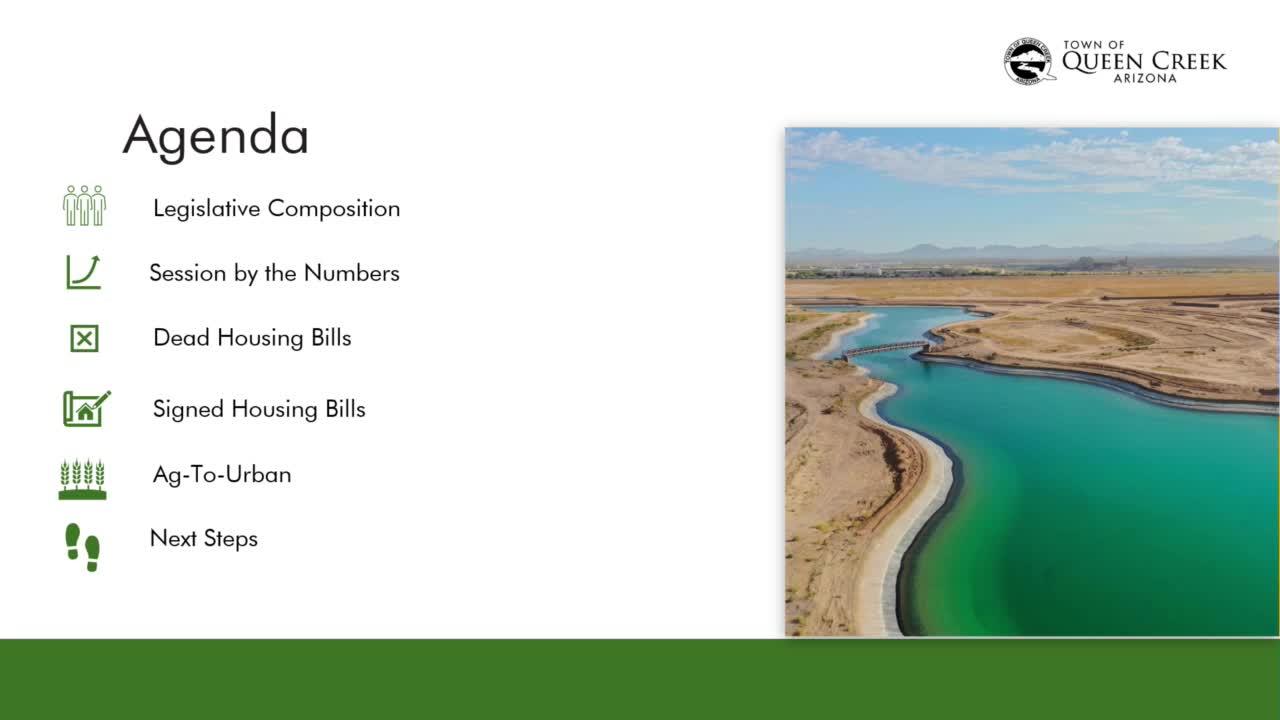 Queen Creek Town Details Legislative Changes for Housing and Water Management