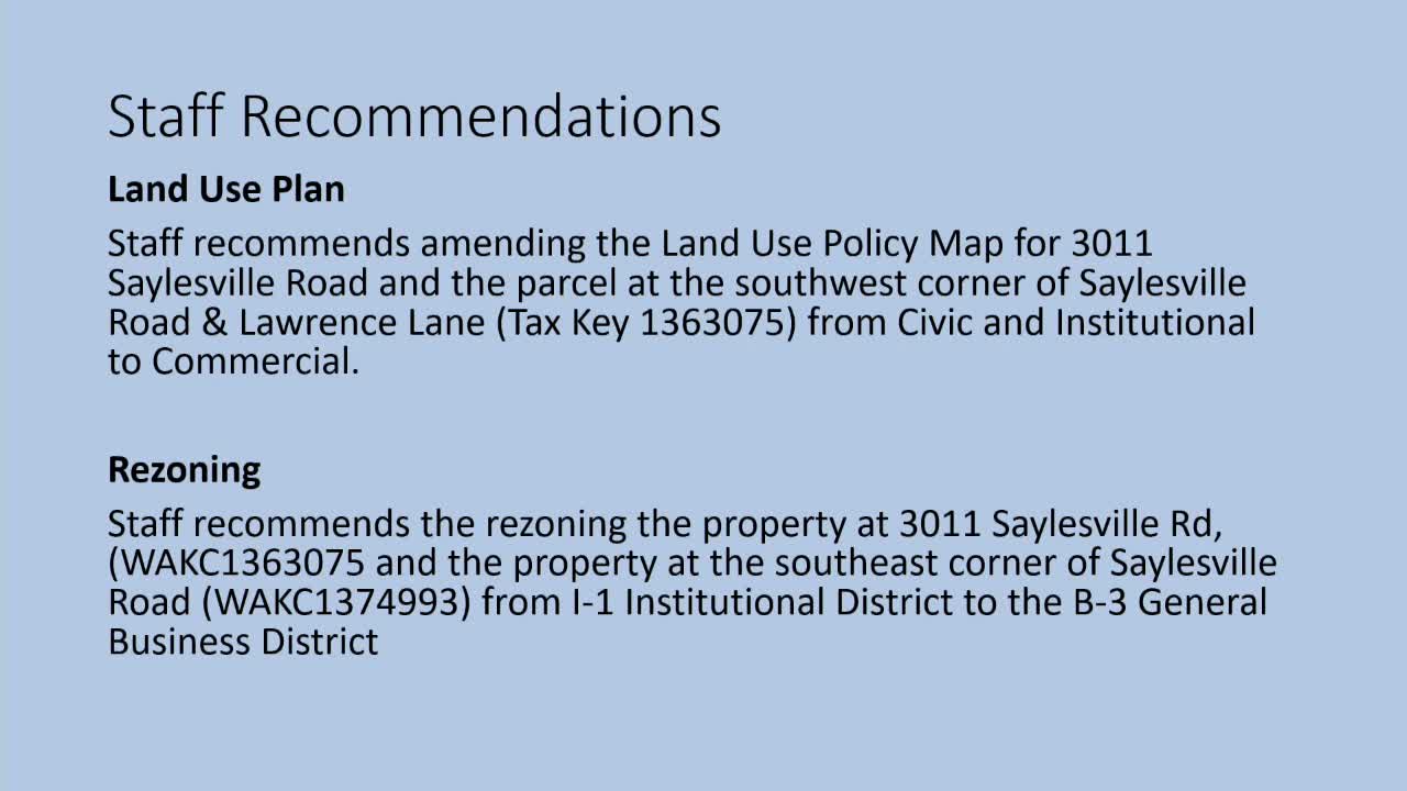Waukesha Plan Commission Recommends Rezoning for Salesville Road Development