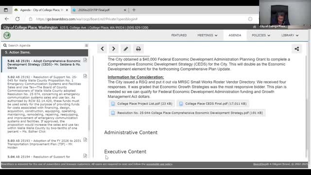 College Place council backs Walla Walla County ballot measure to fund emergency communications