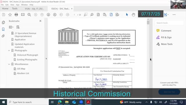 Historic commission approves replacement brick steps at 0.3 Spruceland Avenue