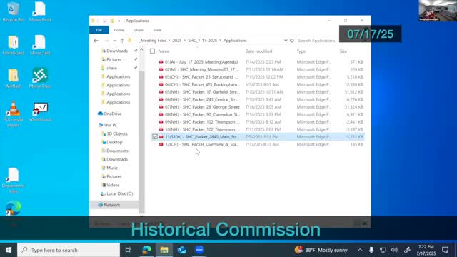 Historic commission continues review of draft guidelines and urges staff/legal briefing on substantive changes