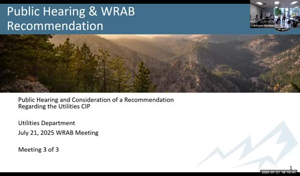 City Utilities Department recommends rate increases for water, wastewater, and stormwater funds