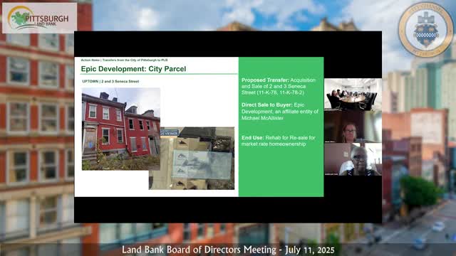 Pittsburgh Land Bank Approves Multiple Property Acquisitions Using ARPA Funds