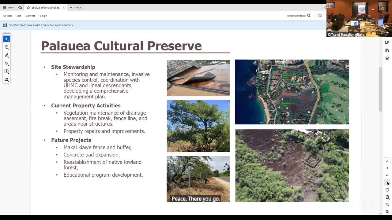 OHA discusses property improvements and future projects in Kauai and Kekaha