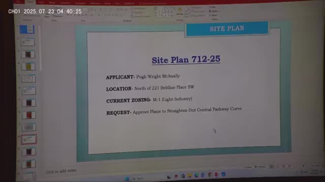 Commission approves Central Parkway realignment with conditions including ALDOT setback line