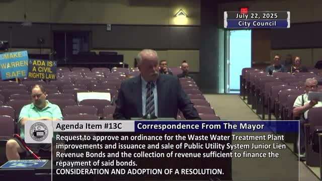 City Council Approves $100M Bond for Water and Sewer System Improvements
