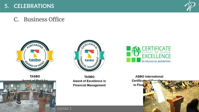 Prosper ISD Business Office Earns Three Prestigious Financial Awards This Year