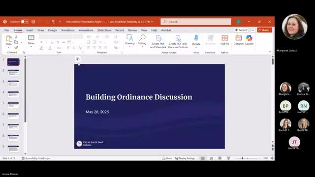 Committee reviews broad revisions to building code ordinance, including fee increases and House Bill 1005 implementation