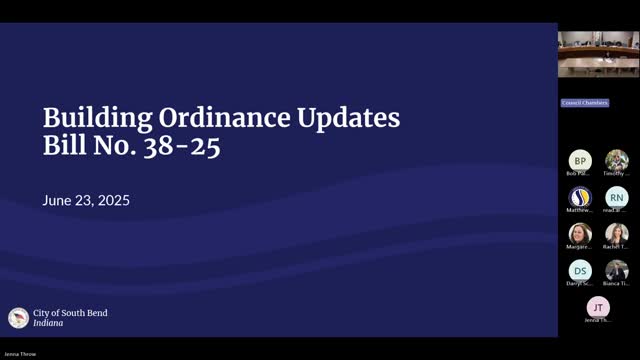 Council committee advances broad building‑code revisions to adjust fees, inspections, contractor rules and abandoned‑project handling