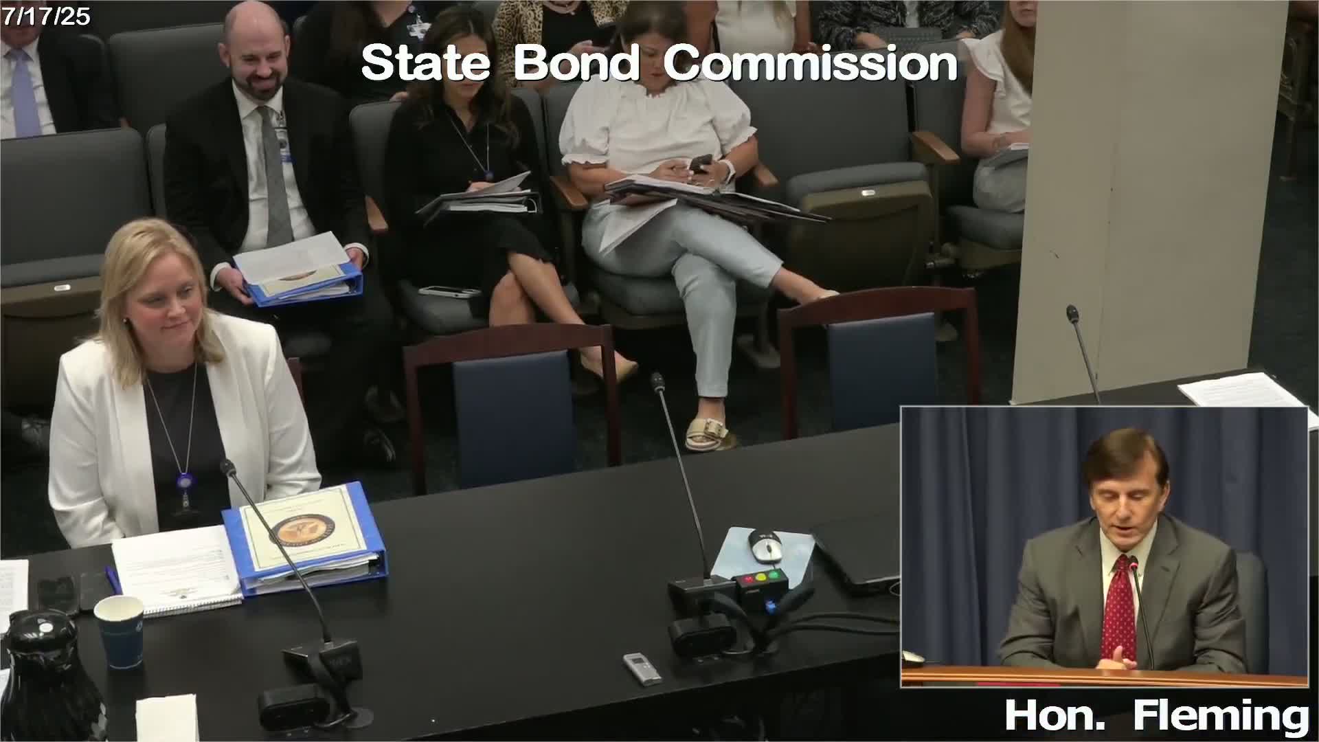 State Bond Commission approves election propositions, local bonds, lines-of-credit and routine reports