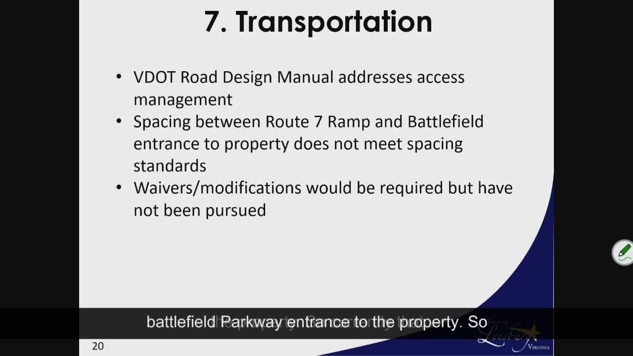 Planning Commission Reviews Route 7 Access and Data Center Impacts in Eastern Gateway District
