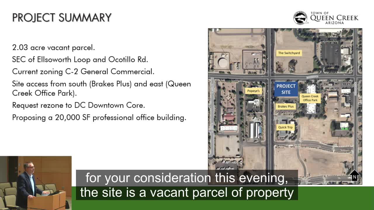 Queen Creek plans rezoning for new 20,000 square foot professional office building