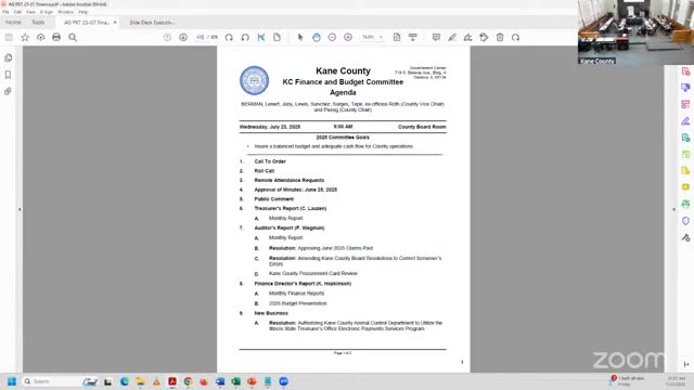 Kane County Board Schedules Special Meeting on Budget and Approves Animal Control Payment Program