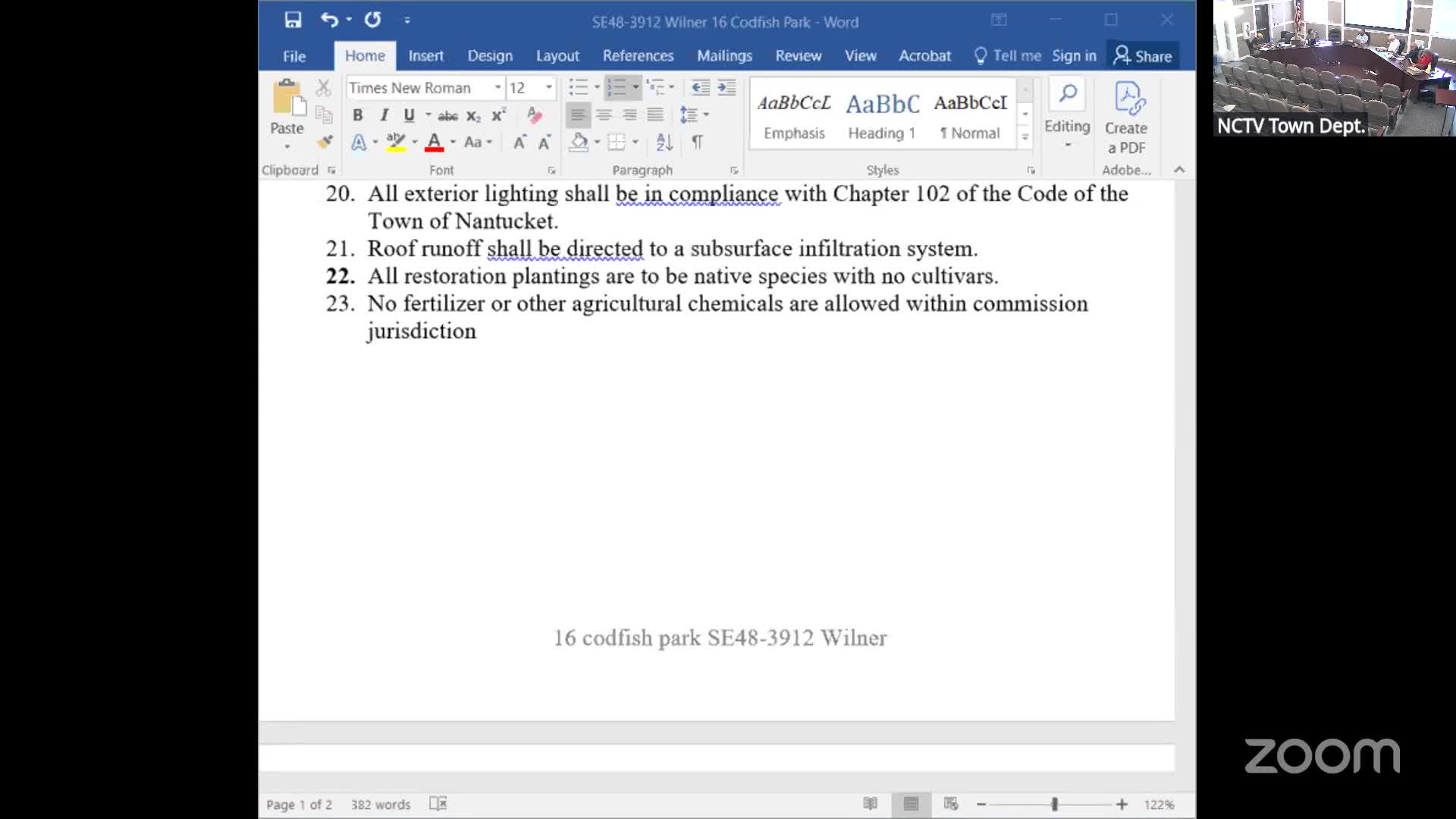 Commission issues RDA for septic upgrade at 59 Starbuck Road after adjacent owner raises trespass concerns