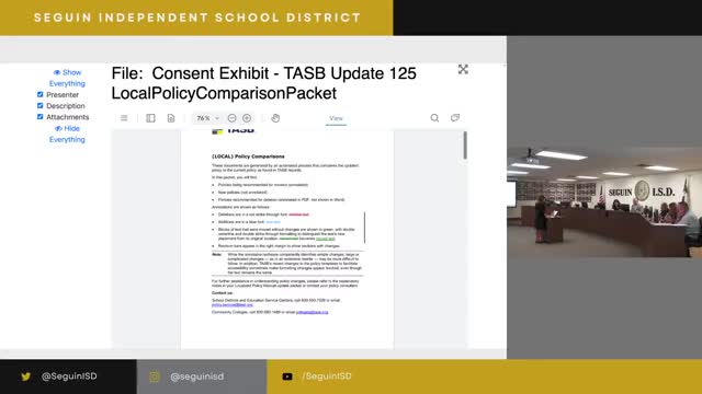 Seguin ISD Board Approves Policy Updates and Security Service Agreement for 2025-26