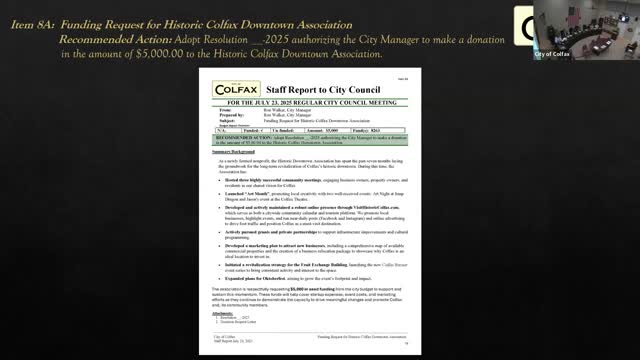 Colfax Secures $5000 Investment to Boost Community Visibility