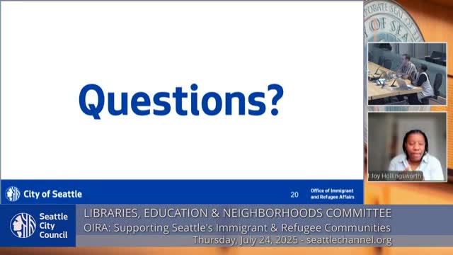 Seattle Council Highlights Collaboration on Immigrant Family Support Services