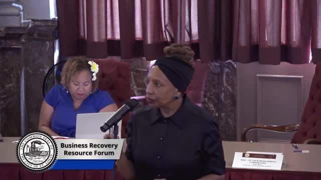 Christina Garmendia and Alderman Clark Hubbard Address Storm-Affected Business Owners
