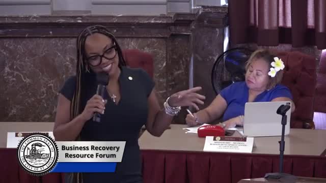 Renata Mason discusses disaster recovery funding at Small Business Administration event