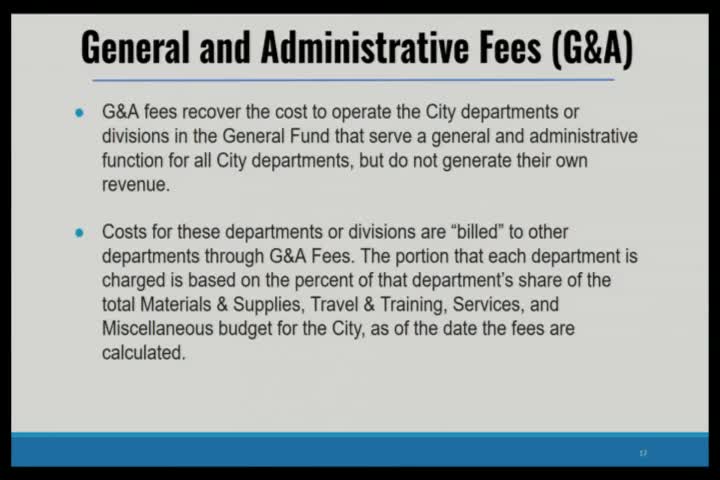 Columbia staff explain 'G&A' and other internal fees used to bill utilities and departments