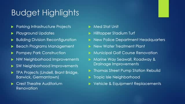 City Council Unveils Major Improvements in New Budget for Infrastructure and Facilities