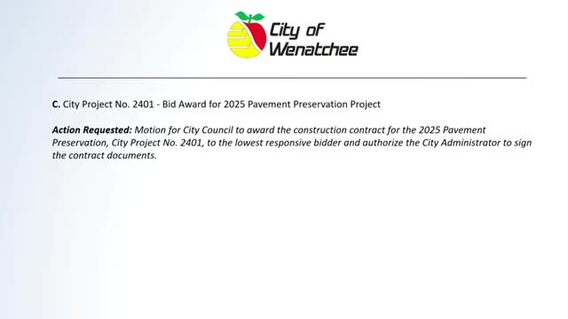 City Council Rejects All Bids for 2025 Pavement Preservation Project Due to Budget Overrun