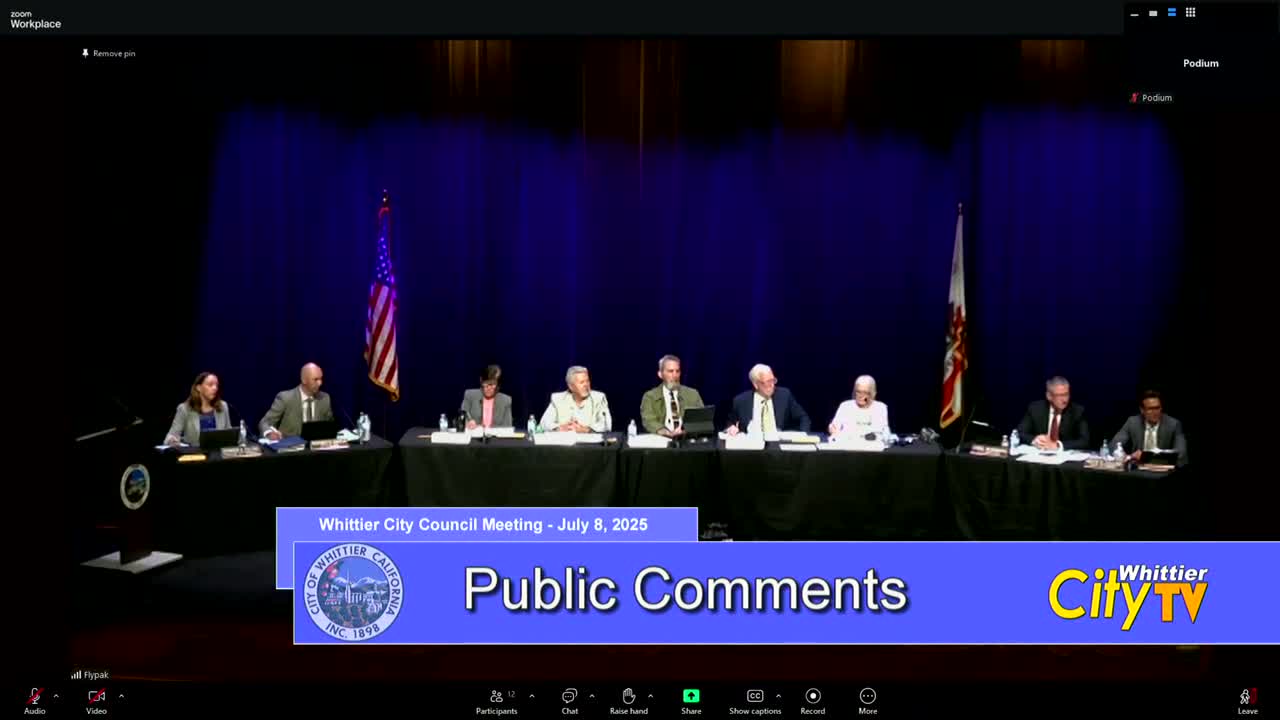 After hours of public comment, Whittier council directs staff to study ordinance requiring federal agents to identify themselves