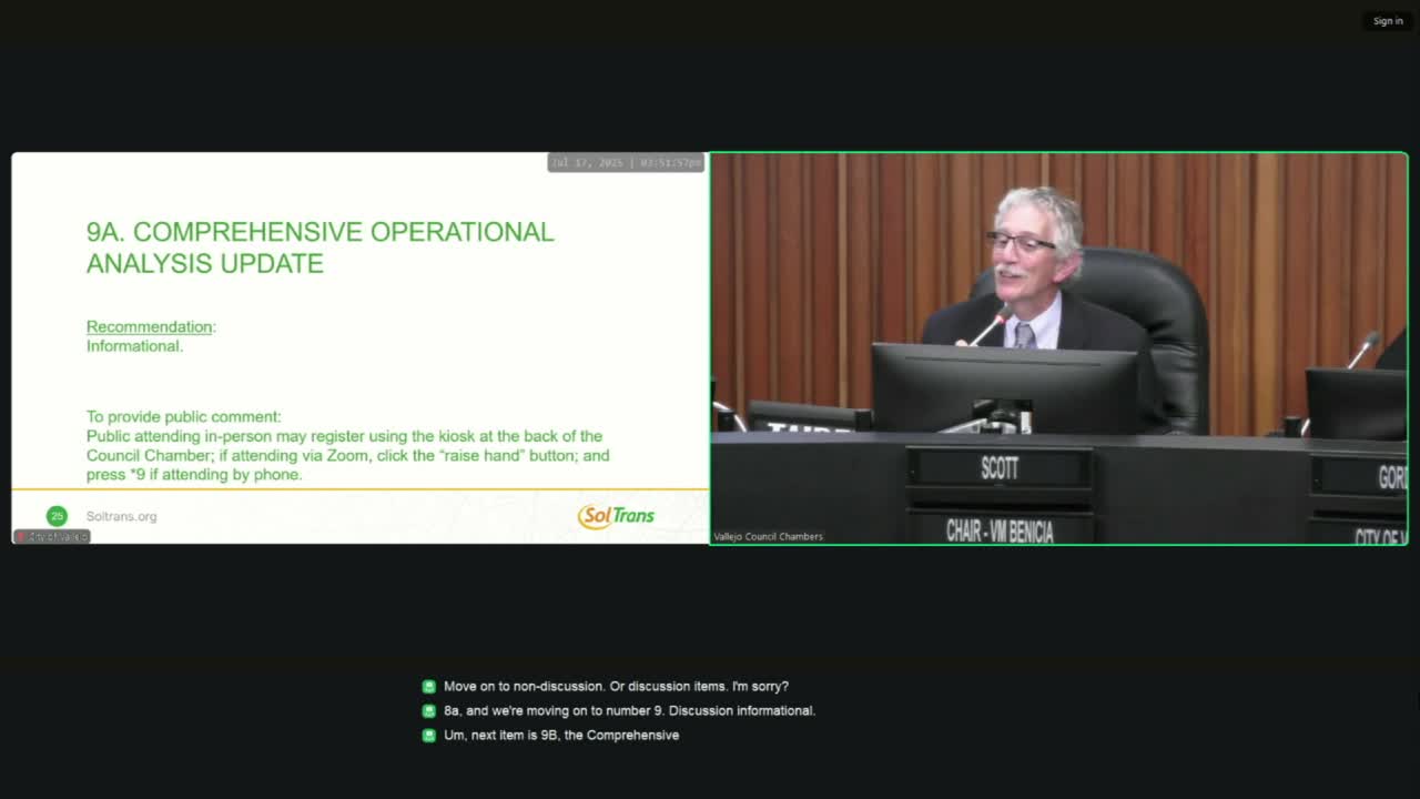 SolTrans to present final COA in September after consultant outlines Concord and Davis options