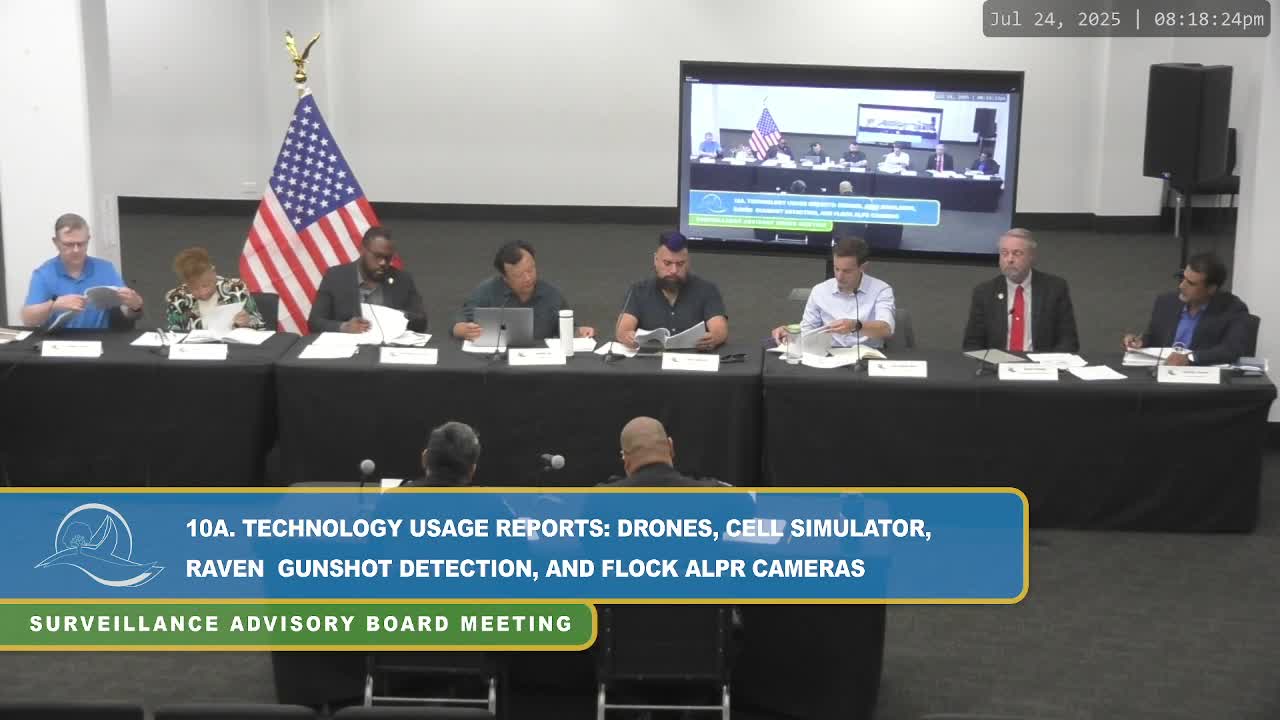 Board seeks clearer metrics and monthly logs for drones and ALPR