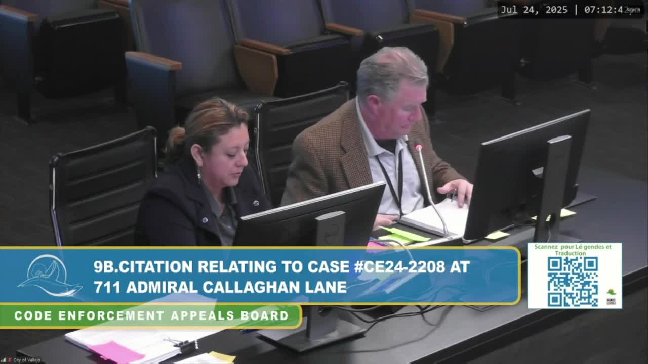 Vallejo Code Enforcement Pursues Action Against Weitzman for Property Violations