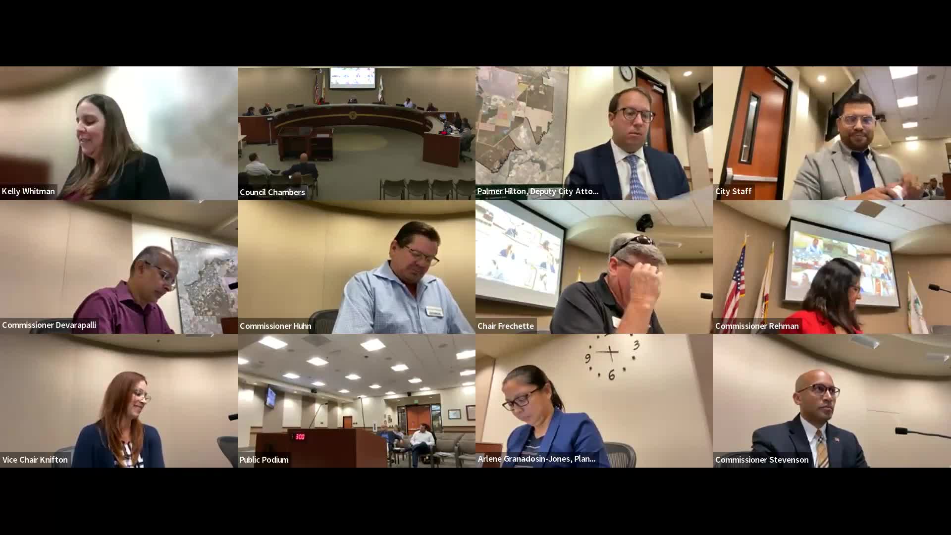 Planning commission reviews Grant Line 220 Regional Town Center redesign; commissioners raise parking, noise and long-term commercial-use concerns