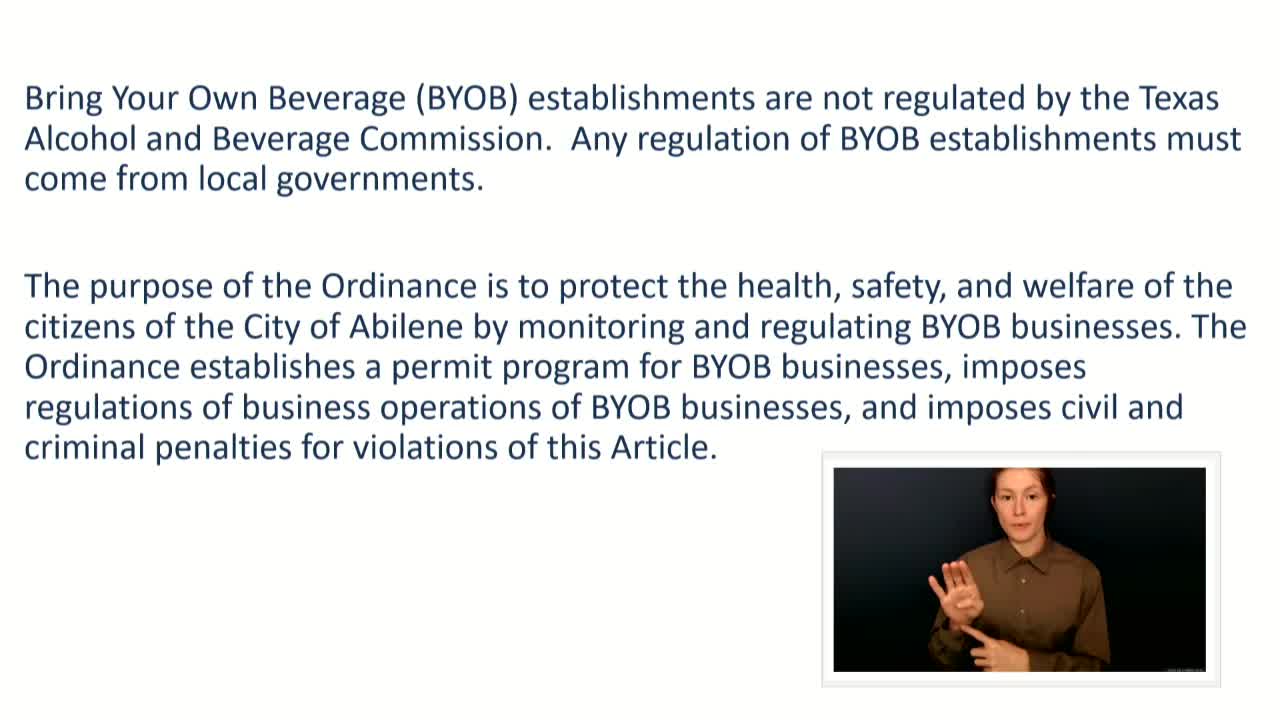 Abilene Council Introduces New Regulations for BYOB Establishments Following Safety Concerns