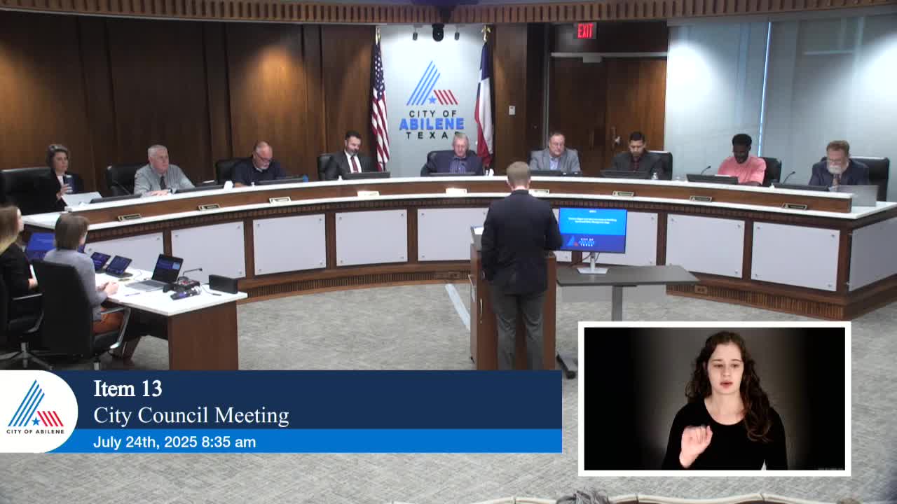 Matthew Dain updates Abilene on water conservation plan and reservoir levels